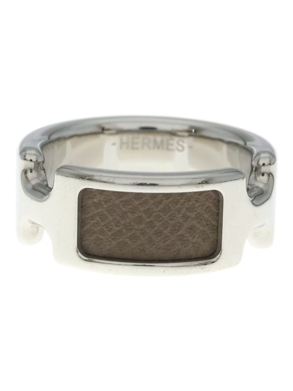 Hermes Olympe Ring Etoupe Silver